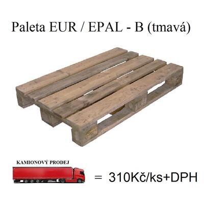 Dřevěná paleta EUR - B tmavá (120x80cm) - 1