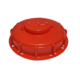 IBC horní šroubovací uzávěr - víko, průměr 155 mm (6") + přetlakový ventil - červené - 1/4