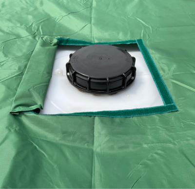 Ochranný kryt na IBC nádrž 1000l - UV ochrana proti tvorbě řas - zelený - 3